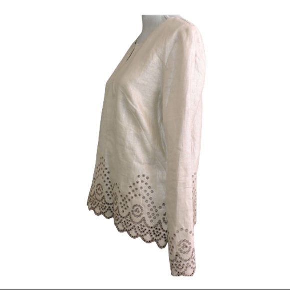 Talbots Linen Tunic Top Size 12 - Picture 5 of 7